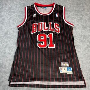 Chicago Bulls 91 Dennis Rodman Adidas Hardwood Classics Jersey Size XL